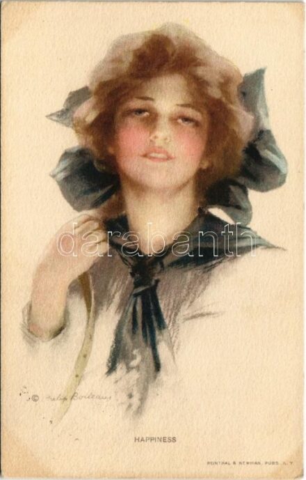 1914 'Happiness' Lady art postcard. Reinthal & Newman No. 373. s: Philip Boileau (EK)