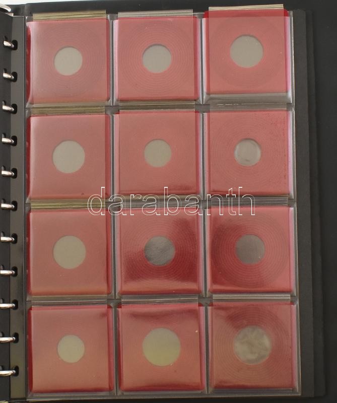 Igényes gyűrűs éremberakó 7 db klf méretű műanyag berakólappal, elválasztólappal, 84 db érem számára 27,5 cm - Image 2