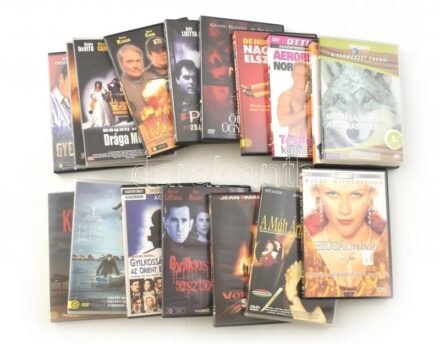 17 db DVD filmek (2db bontatlan) (A Kút 2016-ban bemutatott magyar film, amelyet Gigor Attila rendezett és írt./ Az Utóélet 2014-es magyar film, írója és rendezője Zomborácz Virág./ A Gyilkosság az Orient Expresszen 1974-ben bemutatott