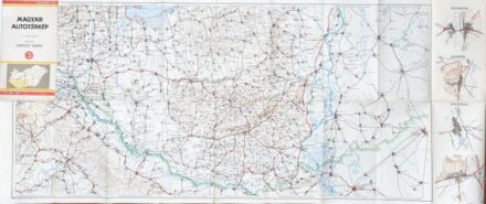 Magyar autótérkép, 1:300 000, tervezte: Gergely Endre, 110×42 cm