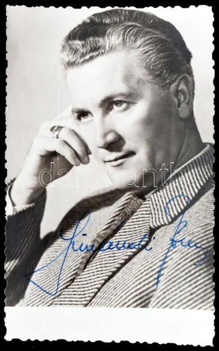 Simándy József (1916-1997) operaénekes aláírása fotón
