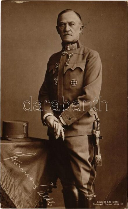 1916 Szurmay Sándor, magyar királyi honvédtiszt, gyalogsági tábornok, 1917-18-ban honvédelmi miniszter / WWI Austro-Hungarian K.u.K. military infantry general + 'M. kir. budapesti 29. honvéd gyalogezred parancsokság' (EB)