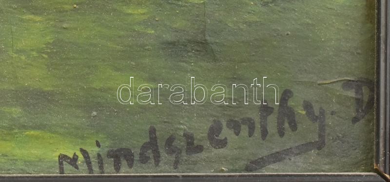 Mindszenthy D. jelzéssel: Tanya. Olaj, vászon, sérült. 44x64cm - Image 2