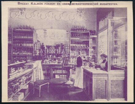 cca 1930 Bp., Brázay Kálmán nagykereskedő üzletének reklámlapja