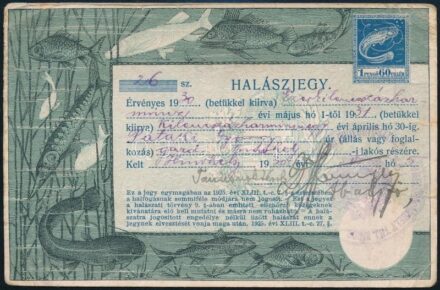 1930 Hódmezővásárhely, halászjegy
