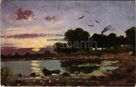 1916 Landscape art postcard. artist signed (EK)