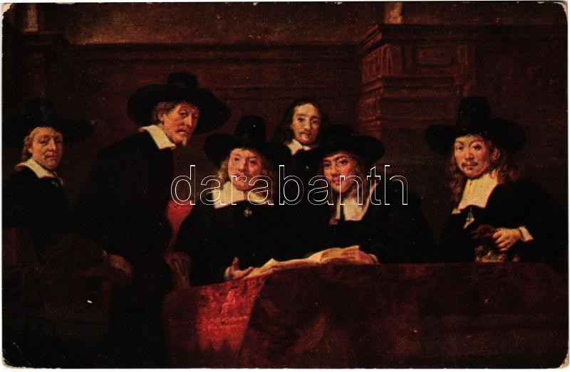 1916 De Staalmeesters / Syndics of the Drapers' Guild. W. de Haan Serie Z. s: Rembrandt (EK)