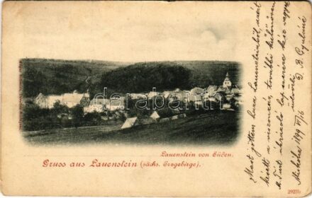 1899 (Vorläufer) Lauenstein (Altenberg), Lauenstein von Süden. Sächs. Erzgebirge (Rb)