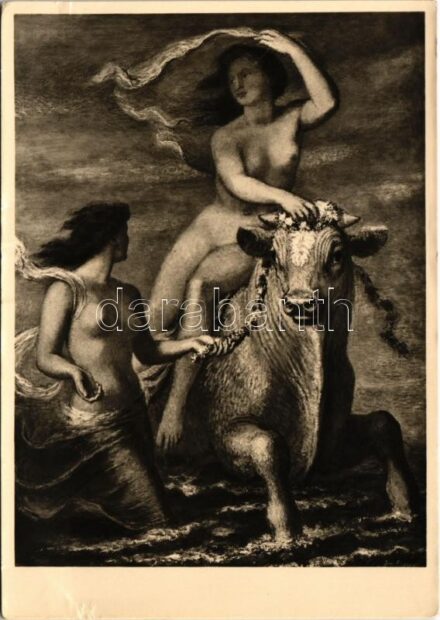 Europa. München, Haus der Deutschen Kunst / Erotic nude lady art postcard s: Josef Pieper (EB)