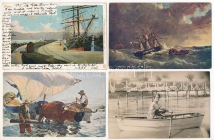 HAJÓ - 6 db régi képeslap vegyes minőségben / SHIPS - 6 pre-1945 postcards in mixed quality