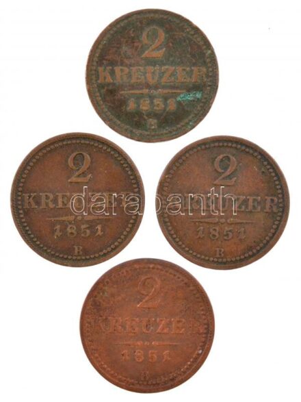 1851B 2kr Cu (4x) T:2-,3 ph. Adamo M5