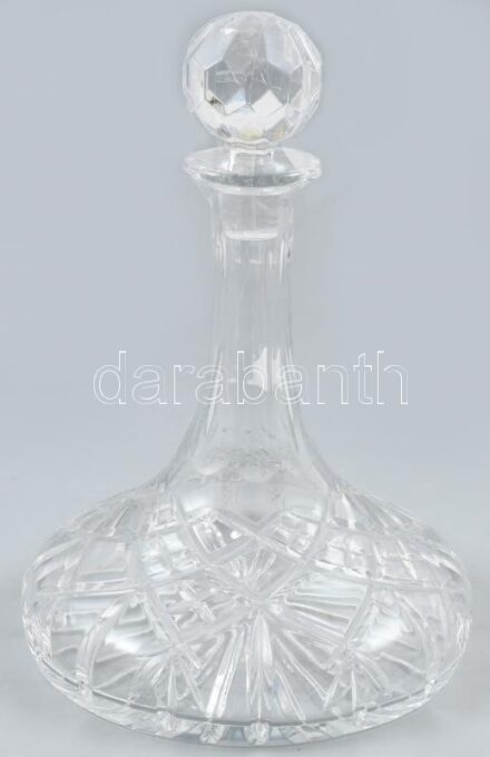 Kristály üveg, dugóval, hibátlan, m: 29 cm