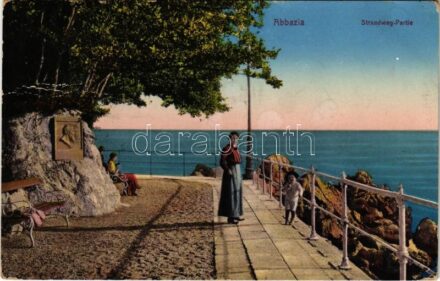 Abbazia, Opatija; Strandweg partie / promenade (Rb)