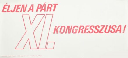 Tovább a Lenini úton, XX. párt kongresszus 2 db szocreál propaganda plakát 64x31 cm