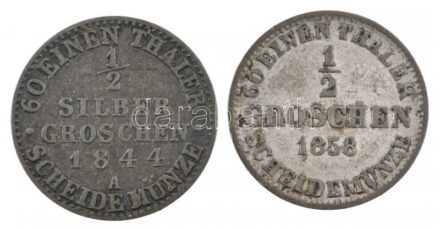 Német Államok / Hannover 1858B 1/2gr Ag + Poroszország 1844A 1/2gr Ag 'IV. Frigyes Vilmos' T:2,2- patina German States / Hannover 1858B 1/2gr Ag + Prussia 1844A 1/2gr Ag 'Friedrich Wilhelm IV' C:XF,VF patina