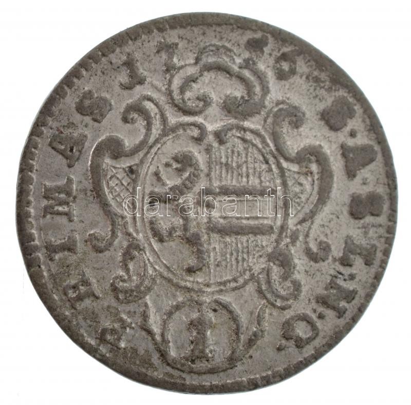 Német Államok / Salzburg 1756. 1kr Ag T:2 German States / Salzburg 1756. 1 Kreuzer Ag C:XF Krause KM# 373