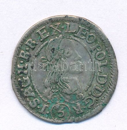 1677KB 3kr Ag 'I. Lipót' Körmöcbánya (1,60g) T:2 patina Hungary 1677KB 3 Kreuzer Ag 'Leopold I' Kremnitz (1,60g) C:VF patina Huszár: 1465, Unger II.: 1084.