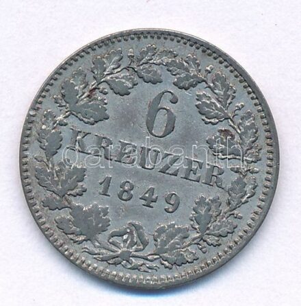 Német Államok / Bajorország 1849. 6kr Ag T:2- German States / Bayern 1849. 6 Kreuzer Ag C:VF Krause KM# 802