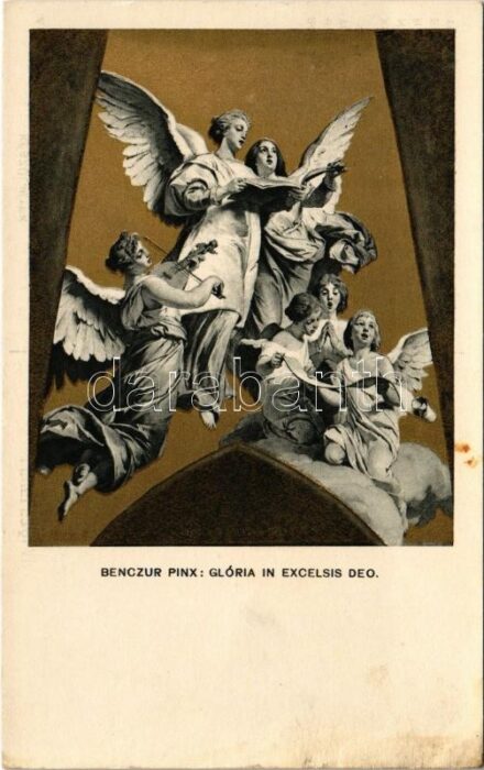 1938 Glória in Excelsis Deo. Benczúr Gyula mennyezeti képe a Bazilikában. Budapest XXXIV. Nemzetközi Eucharisztikus Kongresszus / 34th International Eucharistic Congress s: Benczúr
