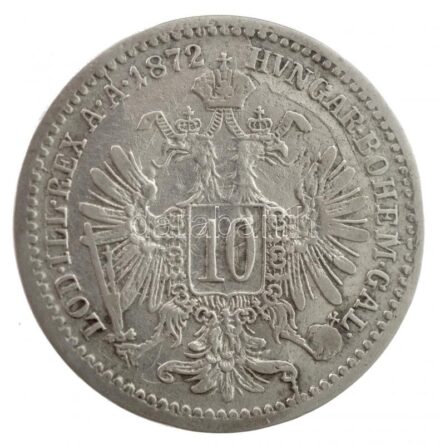 Ausztria 1872. 10kr Ag 'Ferenc József' T:2- patina Austria 1872. 10 Kreuzer Ag 'Franz Joseph' C:VF patina Krause KM#2206