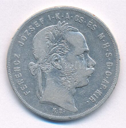 1878KB 1Ft Ag 'Ferenc József / Középcímer' T:3 kis patina, ph Adamo M15