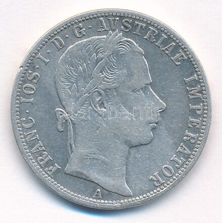Ausztria 1861A 1Fl Ag 'Ferenc József' T:3 Austria 1861A 1 Florin Ag 'Franz Joseph' C:F Krause KM#2219
