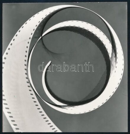 cca 1972 Fotogram, vintage fotó, ezüst zselatinos fotópapíron, kasírozva, 13x12,7 cm