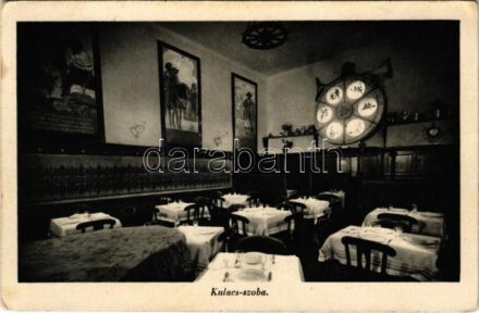 1940 Budapest VII. Egermann Ferenc Kulacs vendéglője, Kulacs szoba, belső. Miksa utca 11. (EK)