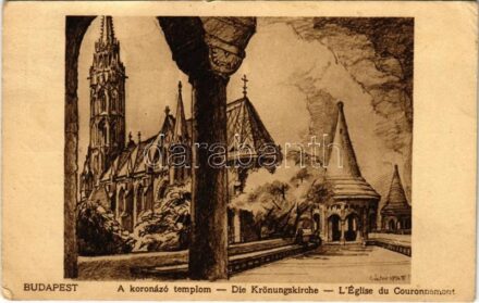 1930 Budapest I. A koronázótemplom. Rigler r.-t. 206. sz. s: Zádor István (Rb)