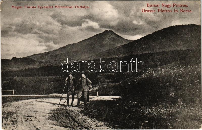 Borsa, Borscha; Nagy-Pietros, kirándulók. Magyar Turista Egyesület Máramarosi Osztálya / hikers