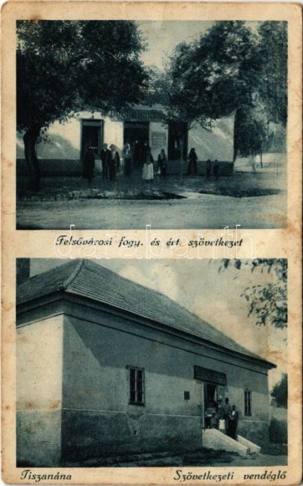 1942 Tiszanána, Felsővárosi fogyasztási és értékesítő szövetkezet üzlete, vendéglője és saját kiadása (Rb)