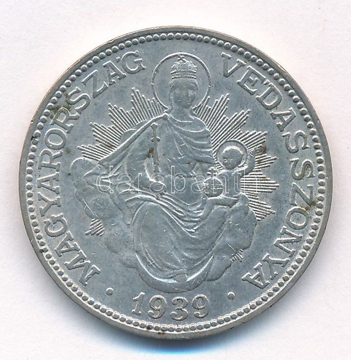 1939. 2P Ag 'Madonna' T:2,2- patina, kis ph Adamo P7