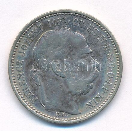 1894KB 1K Ag 'Ferenc József' T:2-,3 patina Adamo K5