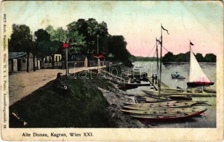 1907 Wien, Vienna, Bécs XXI. Kagran, Alte Donau / Danube. Andr. Rauschan 602/7. (EB)