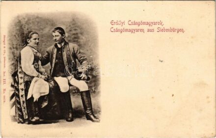 Erdélyi Csángó magyarok. Stengel & Co. Ser. III. No. 6039. / Siebenbürgen / Transylvanian Ceangai folklore (fl)