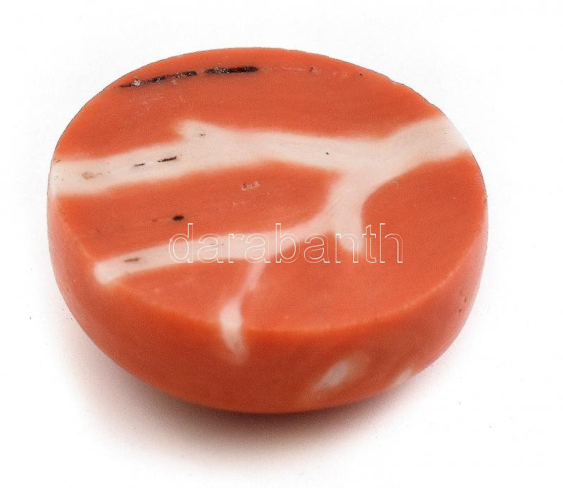 Csiszolt piros korall, d: 2,5 cm - Image 2