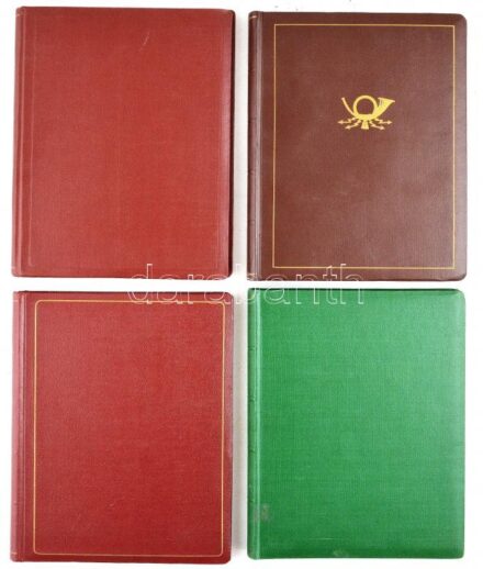 4 db műbőr képeslap album egyenként 116 férőhellyel / 4 postcard albums, each for 116 postcards (23 x 29,5 cm)
