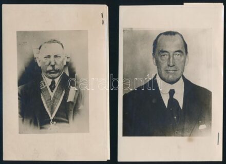 1913 Ulsteri katolikus forradalom vezére Carlson és Craig kapitány. Az Est sajtófotója. hozzátűzött felirattal / 1914 .Captain Craig and Carlson Press photo with stich 17x11 cm