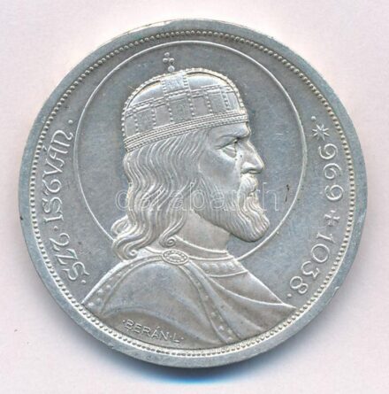 1938. 5P Ag 'Szent István' T:2 karc Adamo P8.1