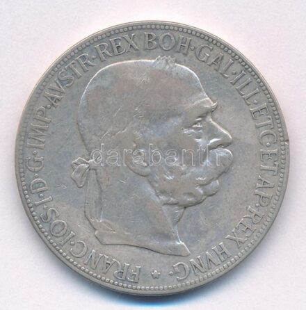 Ausztria 1900. 5K Ag 'Ferenc József' T:3 patina Austria 1900. 5 Corona 'Franz Joseph' C:F patina Krause KM#2807