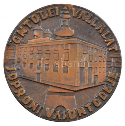 Renner Kálmán (1927-1994) 1978. 'Öntödei Vállalat Soproni Vasöntödéje / 45. Nemzetközi Öntőkongresszus - Budapest 78' kétoldalas, öntött bronz emlékérem, eredeti tokban (82mm) T:1-