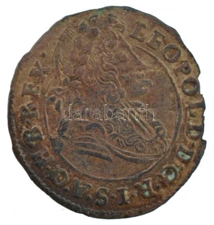 1699. Poltura Ag 'I. Lipót' (0,82g) T:2 patina Hungary 1699. Poltura Ag 'Leopold I' (0,82g) C:XF patina Huszár: 1483., Unger II.: 1094.a