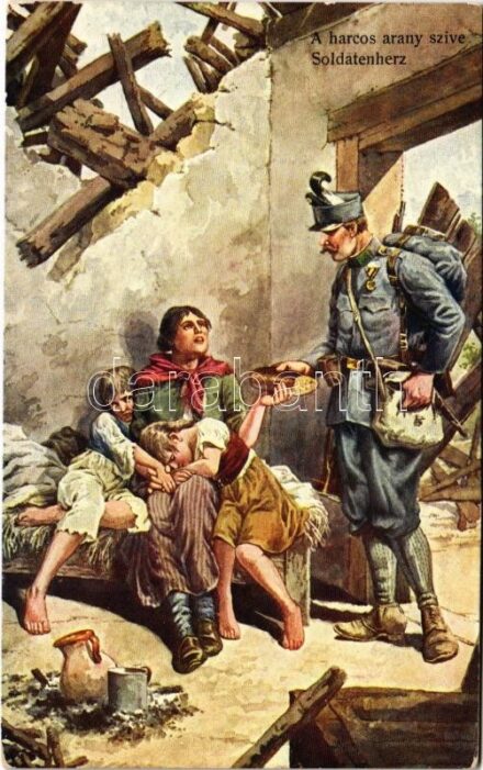 1915 A harcos arany szíve / K.u.k. Soldatenherz / Austro-Hungarian military art