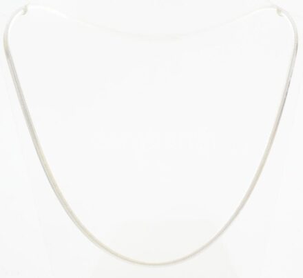 Ezüst(Ag) lapos kígyó nyaklánc, jelzett, h: 46 cm, nettó: 8,8 g