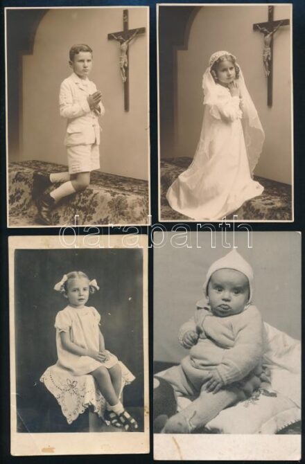cca 1930-1950 Vegyes gyerekfotók, kb. 20 db, vegyes állapotban, 14x9 cm körüli méretben