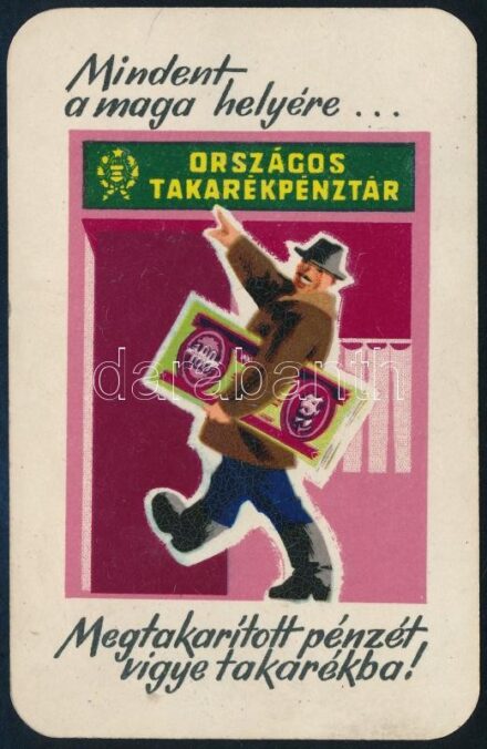 1959 OTP reklámos retro kártyanaptár