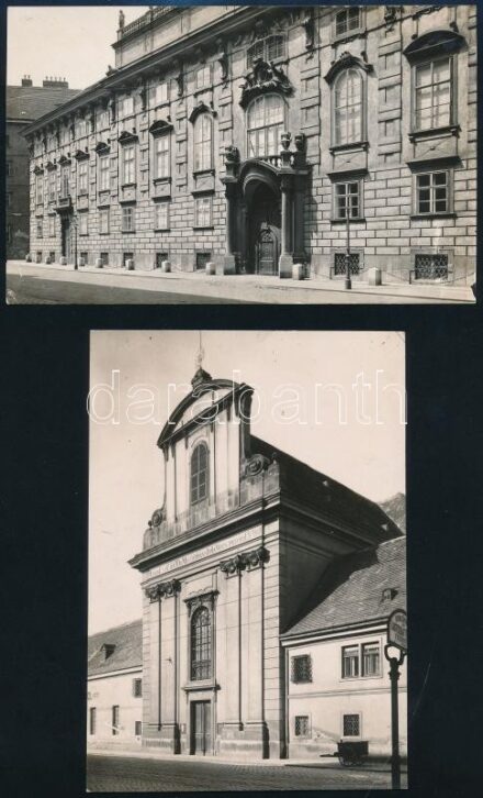 Bruno Reiffenstein (1868-1951): Bécsi városképek 5 db feliratozott, pecséttel és szárazpecséttel jelzett fotók. Később könyvben megjelentek / famous Austrian photographer published Vienna photos with seal 17x11 cm