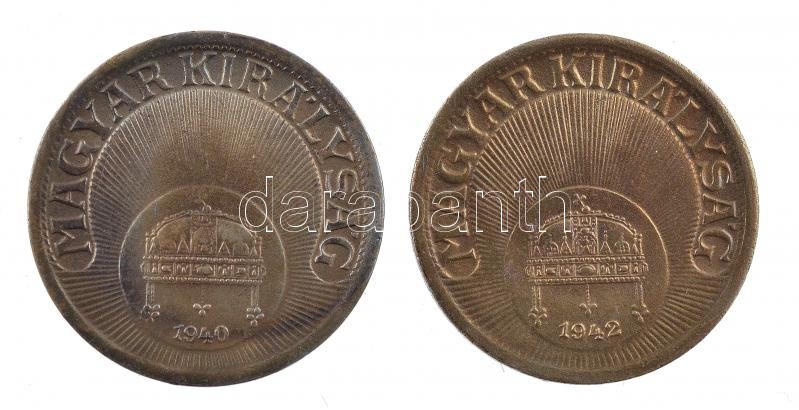 1940. 10f Fe + 1942. 10f Fe mindkettő sheradírozott T:2,1 Adamo P3.1 - Image 2