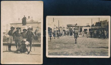 1933 Gödöllő Jamboree 2 db pecséttel jelzett, feliratozott fotó 6x9 cm