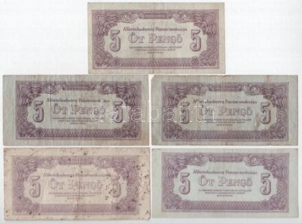 1944. 5P-50P (9db, 3xklf) T:III,III-